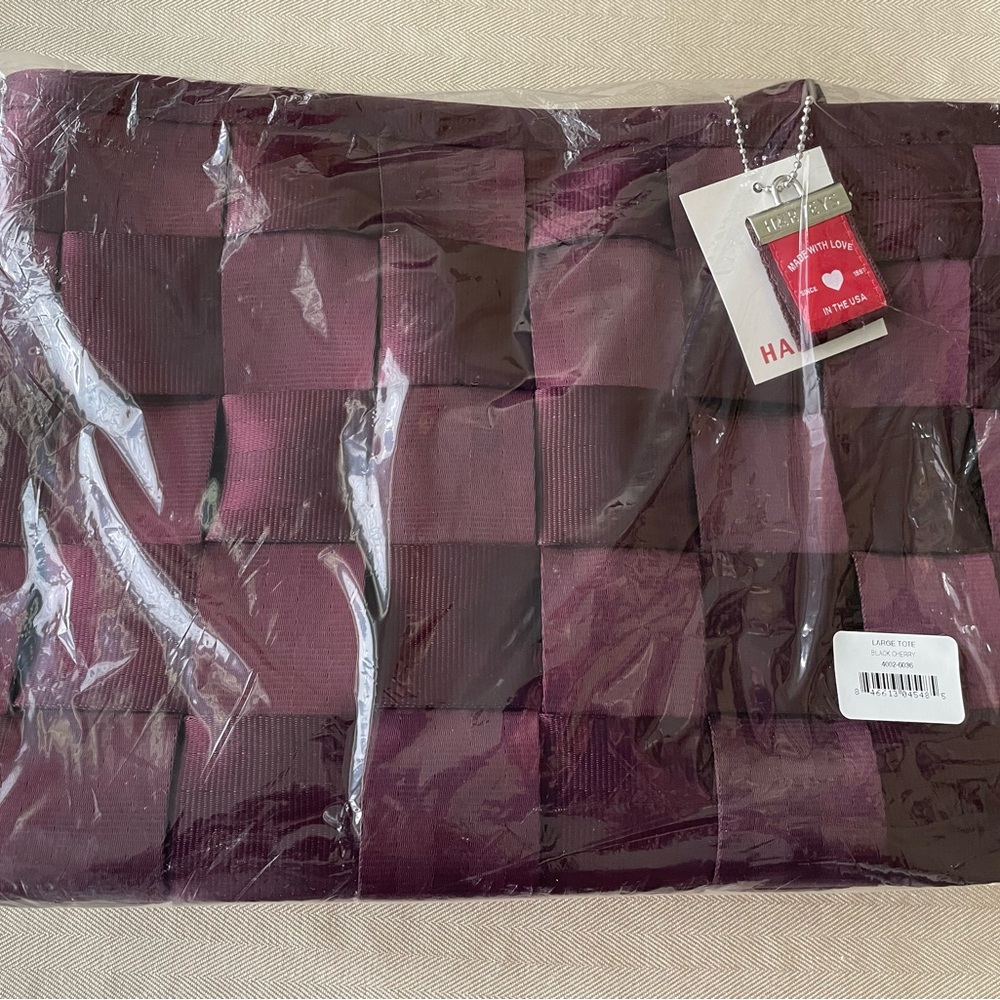 Harveys Large woven Tote in Black Cherry. New with tags